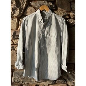 J Crew Slim Untucked Shirt Blue Stripe